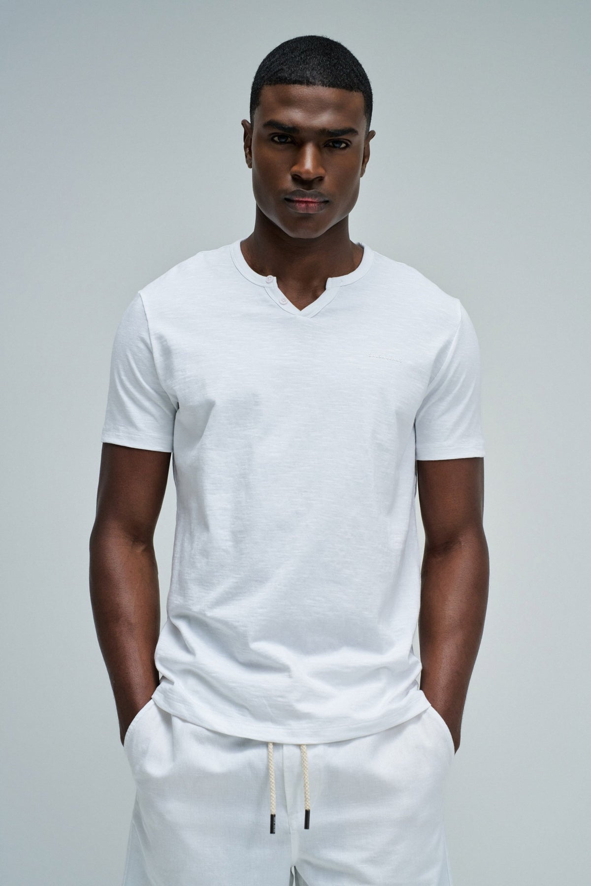 Camiseta Salsa de algodón slim fit con branding blanco