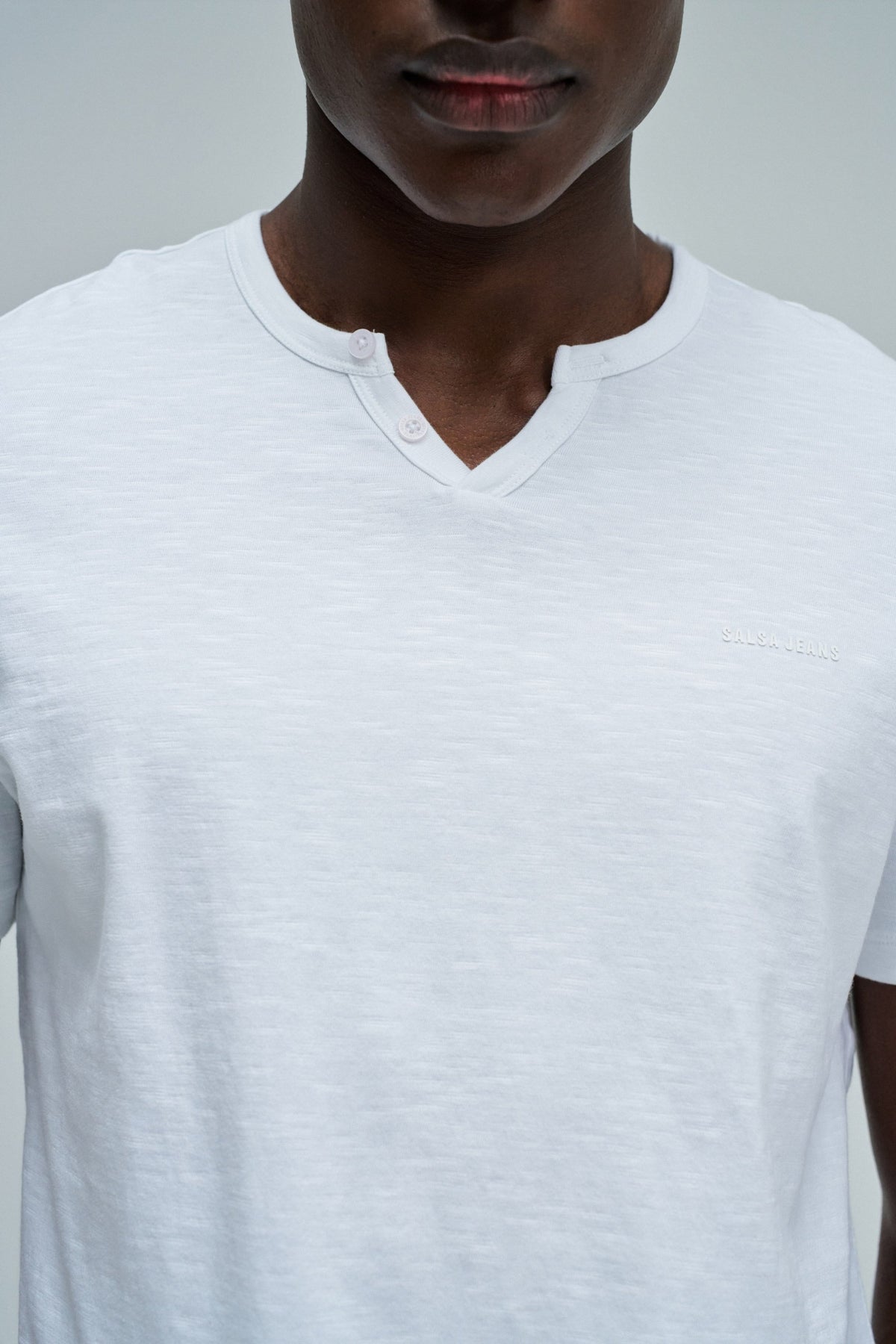 Camiseta Salsa de algodón slim fit con branding blanco