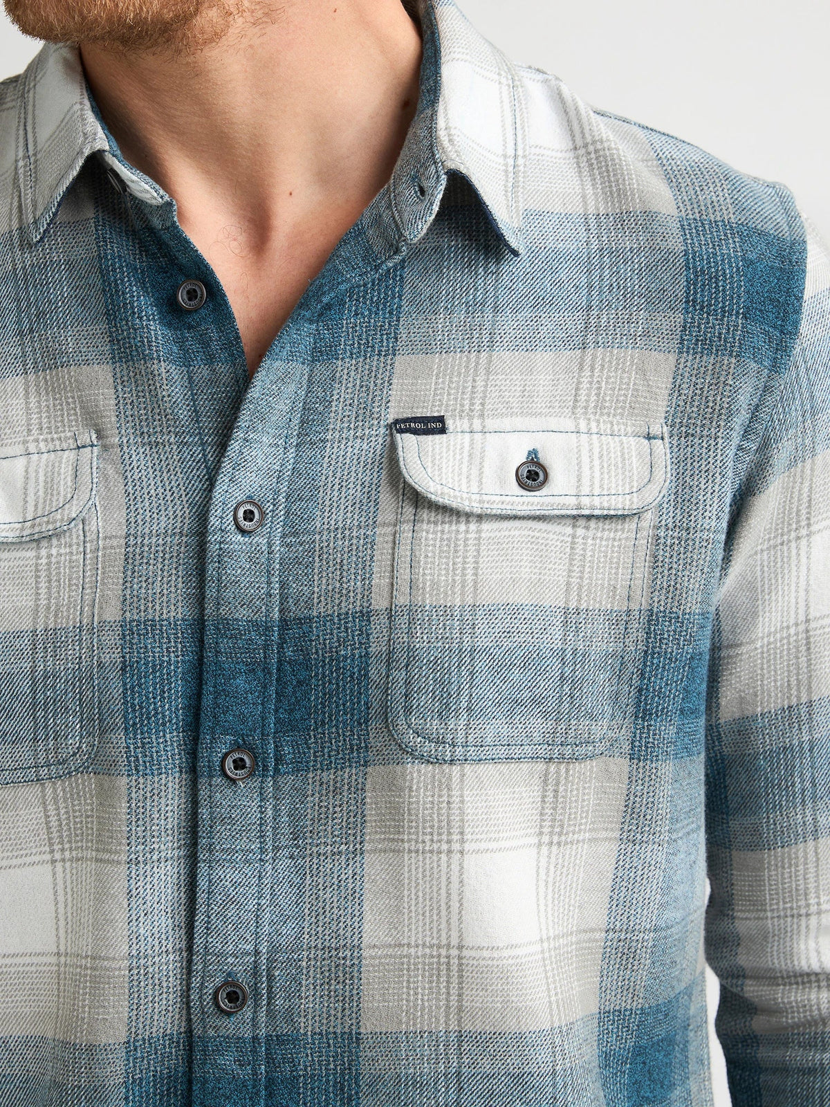 Camisa a cuadros de algodón ironmark