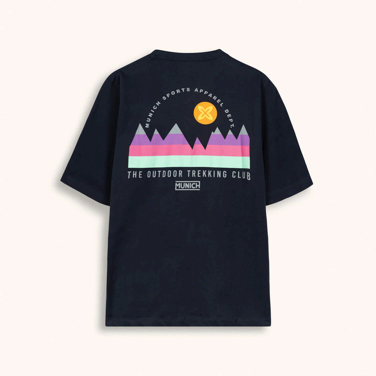 Camiseta Oversize Algodón Orgánico Azul Marino Estampado Trasero OVERSIZE T-SHIRT TREKKING NAVY