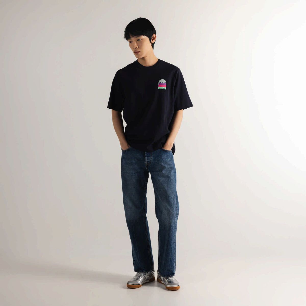 Camiseta Oversize Algodón Orgánico Azul Marino Estampado Trasero OVERSIZE T-SHIRT TREKKING NAVY