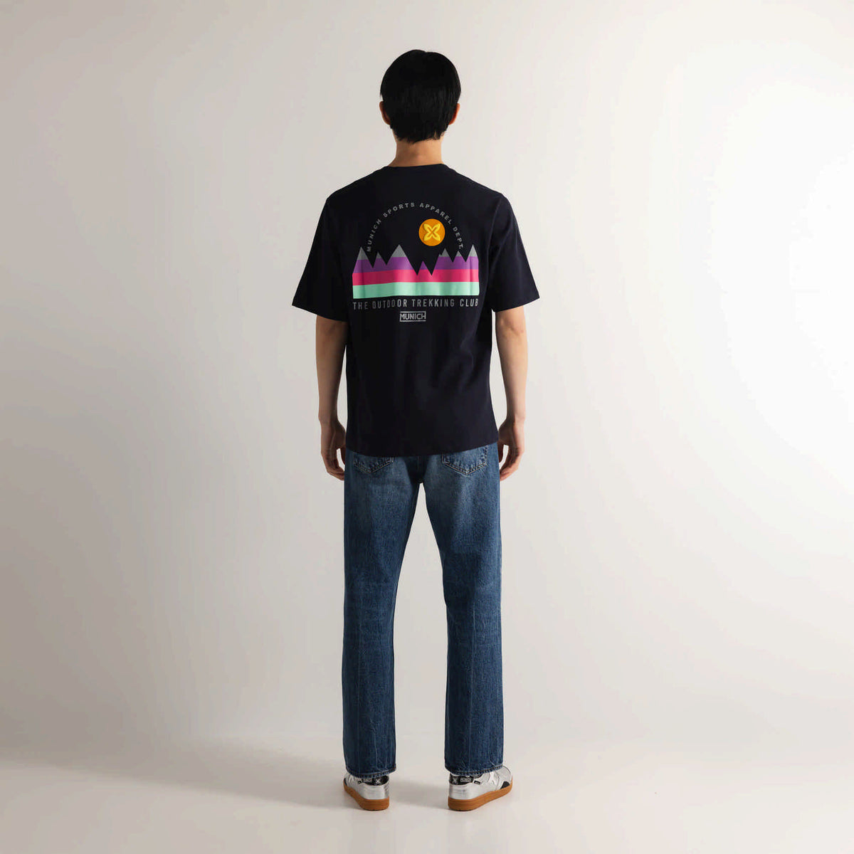 Camiseta Oversize Algodón Orgánico Azul Marino Estampado Trasero OVERSIZE T-SHIRT TREKKING NAVY