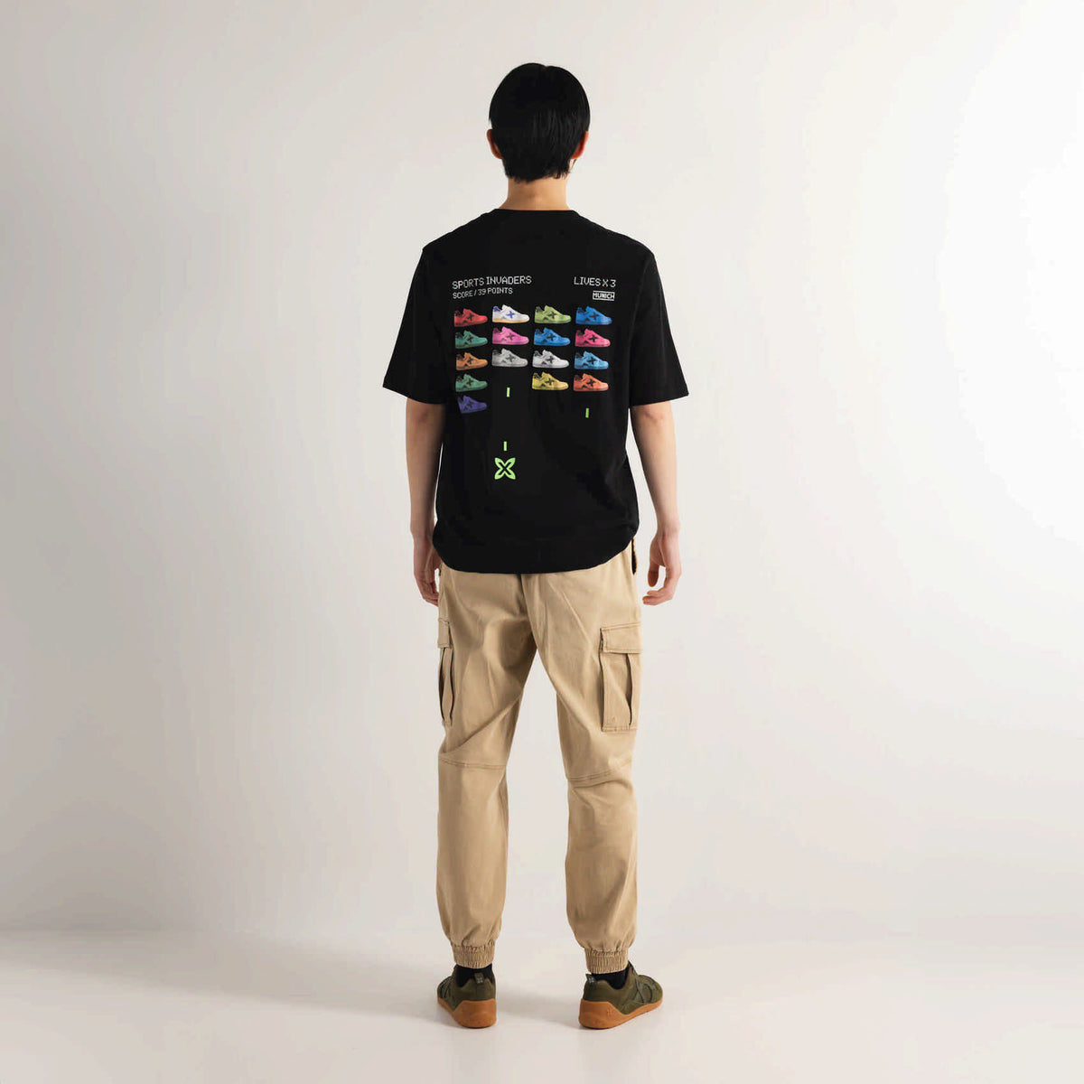 Camiseta Oversize Algodón Orgánico Negra Estampado Trasero OVERSIZE T-SHIRT INVADERS BLACK