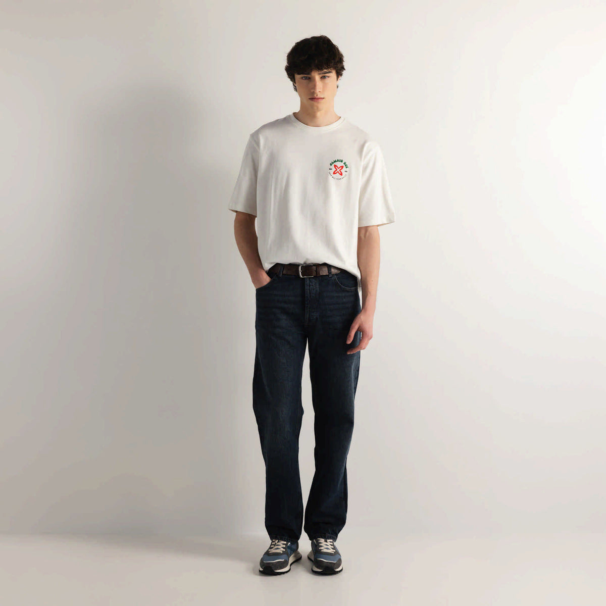Camiseta Oversize Algodón Orgánico Blanco Roto Estampado Trasero OVERSIZE T-SHIRT CHILLY OFF WHITE