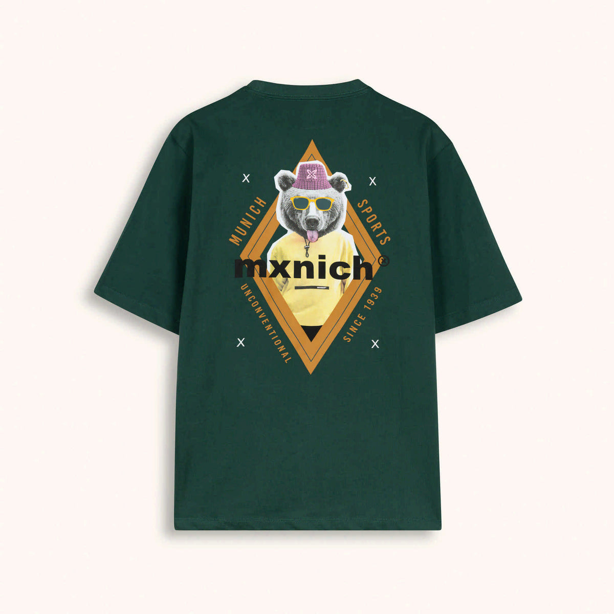 Camiseta Oversize Algodón Orgánico Verde Estampado Trasero OVERSIZE T-SHIRT BEAR GREEN