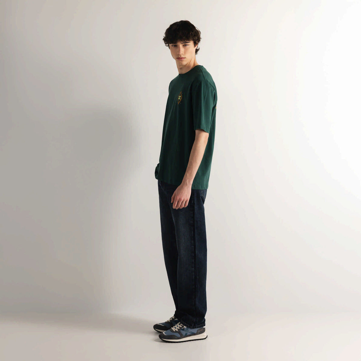 Camiseta Oversize Algodón Orgánico Verde Estampado Trasero OVERSIZE T-SHIRT BEAR GREEN
