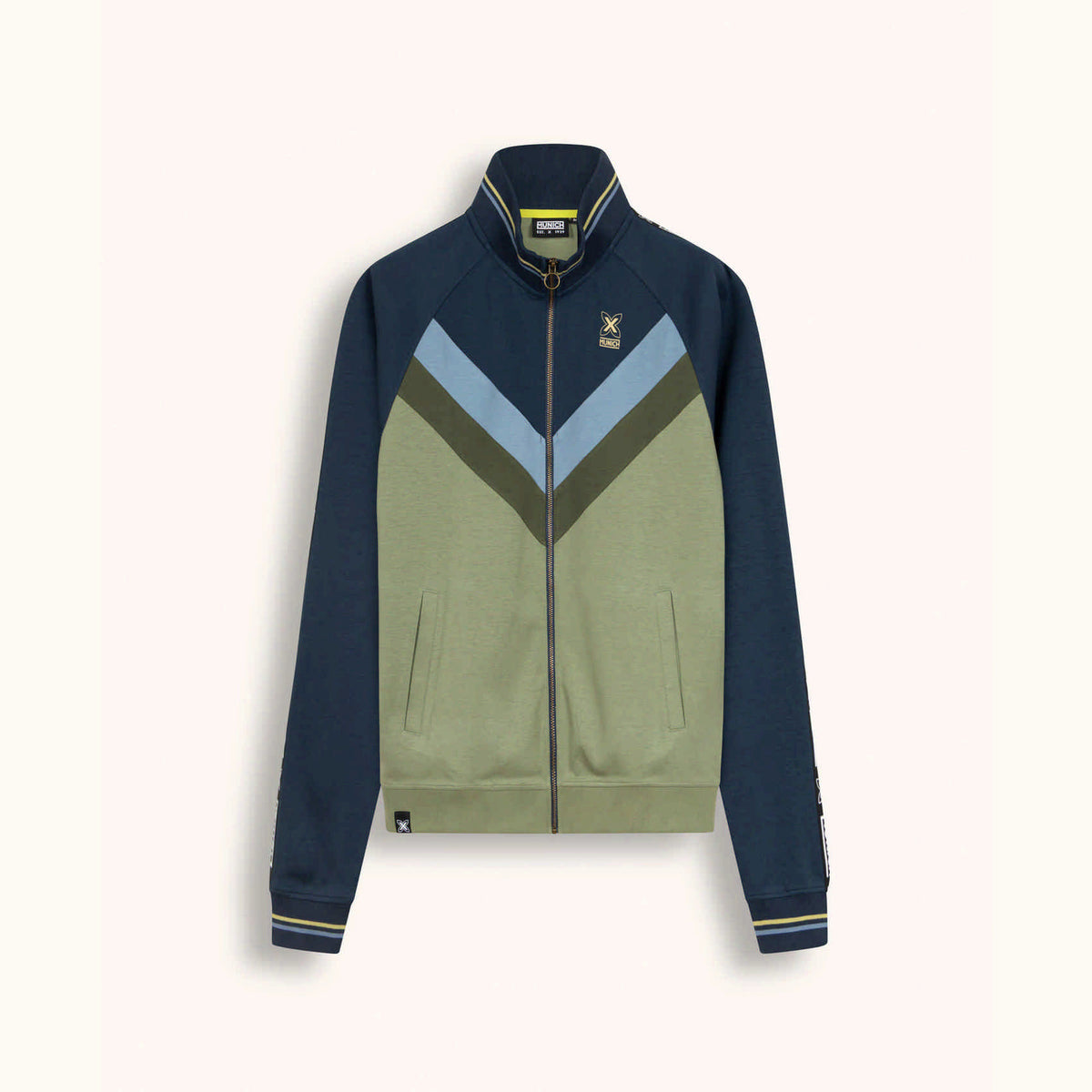 Chaqueta Deportiva Estilo Vintage Regular Fit Verde Oliva y Azul Marino JACKET SCUDETTO OIL