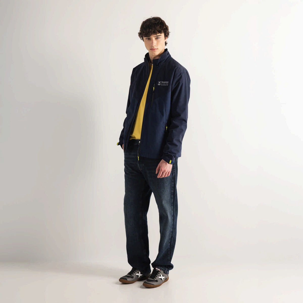 Chaqueta Cortavientos Repelente al Agua Azul Marino JACKET HARBOR NAVY