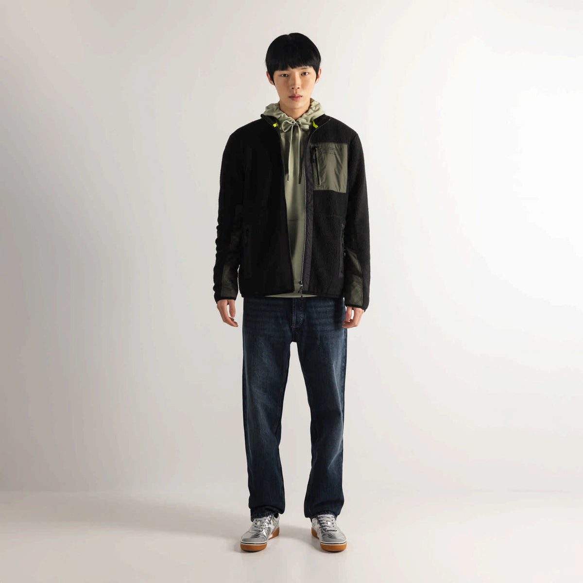 Chaqueta Polar Cuello Alto Negro POLAR DENIS BLACK