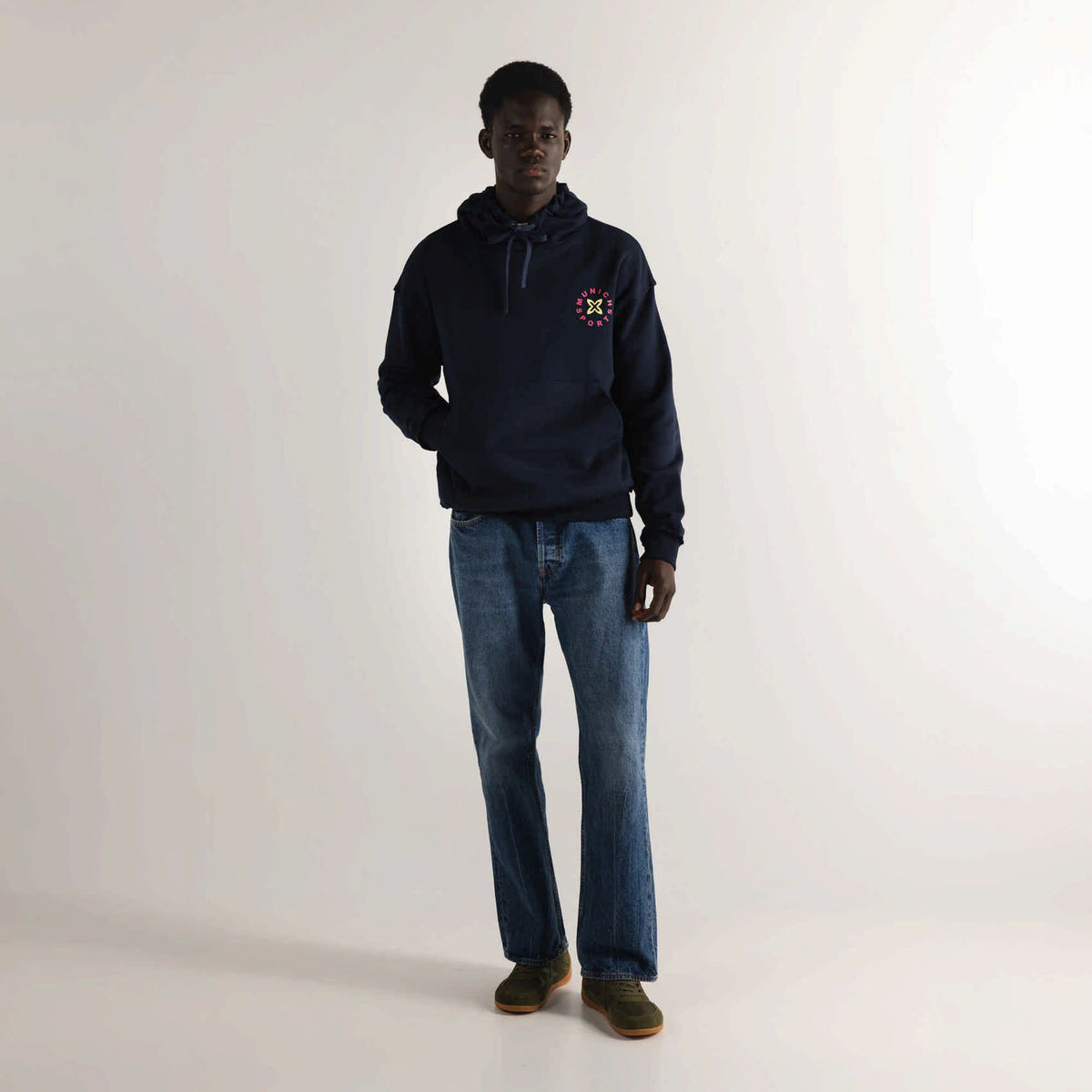 Sudadera Con Capucha Oversize Azul Marino Estampado Trasero HOODIE UP! NAVY