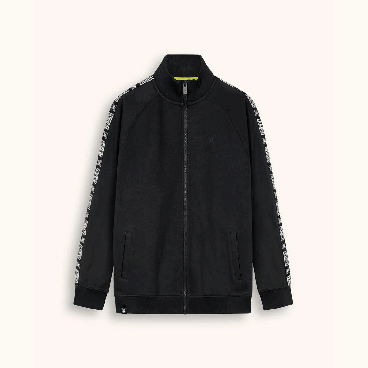Chaqueta Deportiva de Chándal Negra con Banda Lateral ESSENTIALS JACKET SQUADRA BLACK