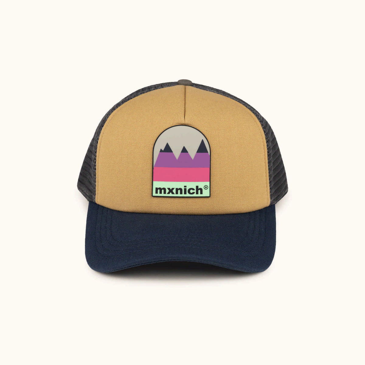 Gorra Estilo Trucker con Rejilla Transpirable Mostaza y Negra TRUCKER CAP STREEWEAR TREKKING MULTICOLOR