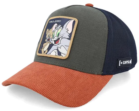 Tom & Jerry Blue/Green/Brown A-Frame Trucker