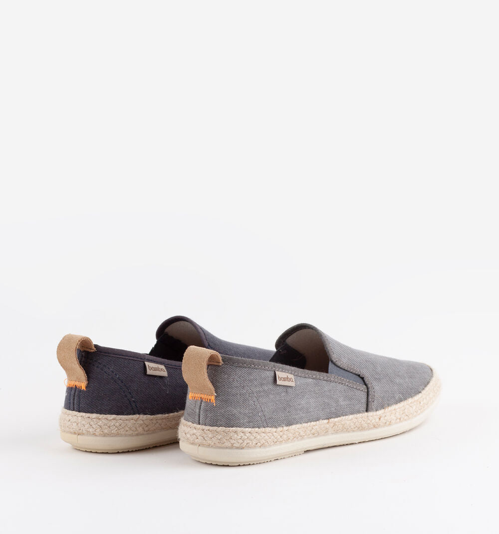 Zapatillas Victoria André elásticos lona lavada Gris