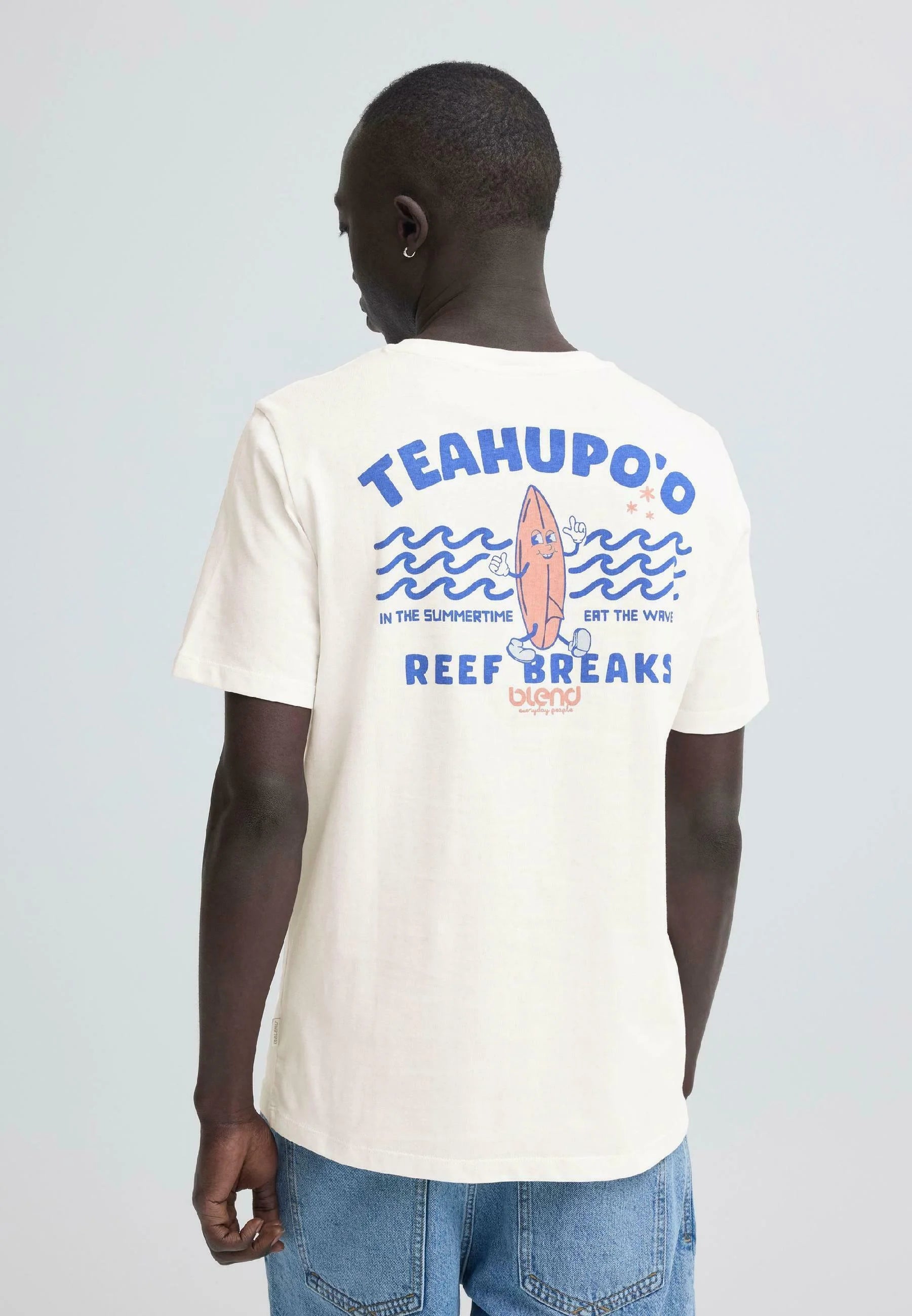 BHSUN BACKPRINT - Camiseta estampada - snow white