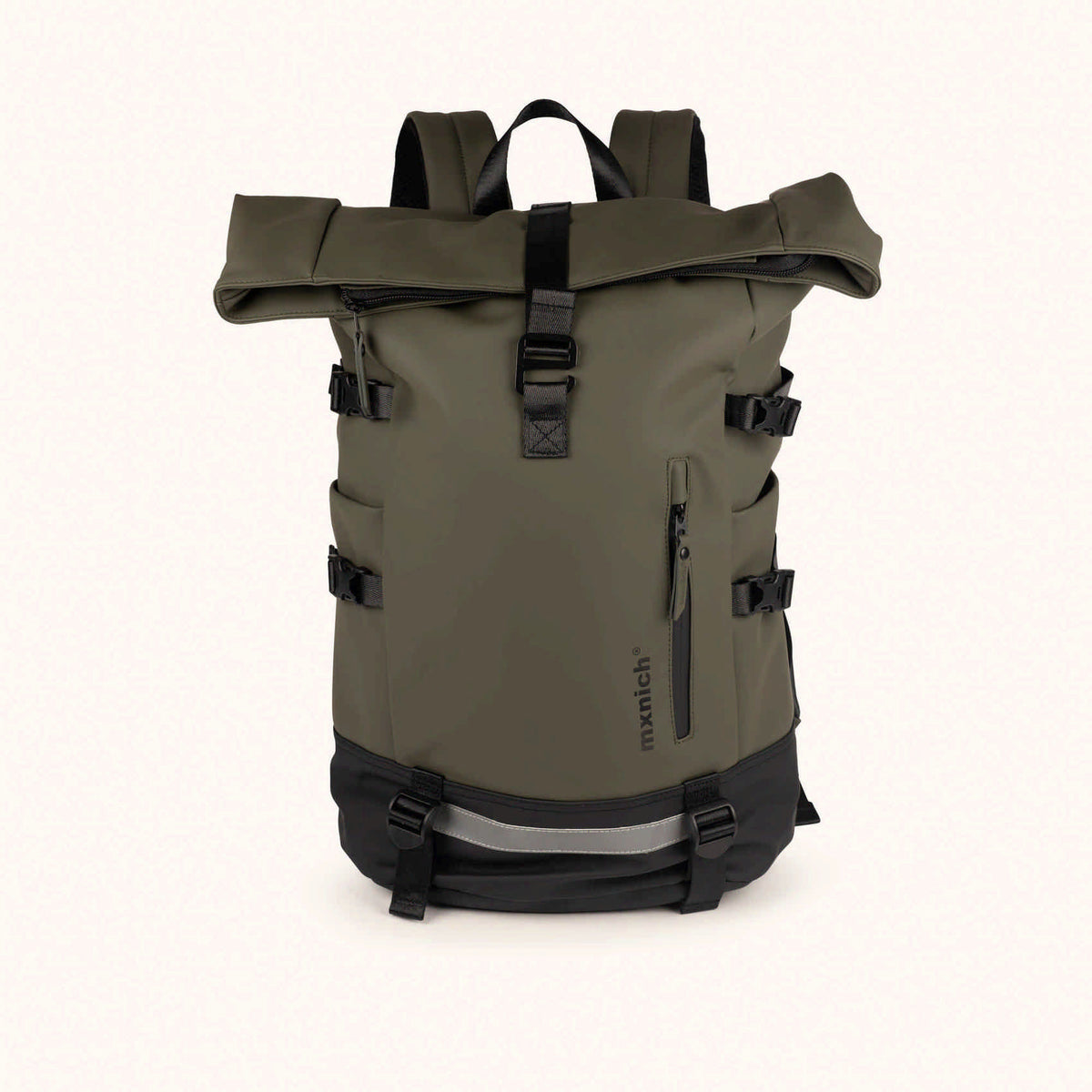 Mochila Urbana Impermeable con Cierre Roll Top Kaki HUSH ROLL BACKPACK KHAKI