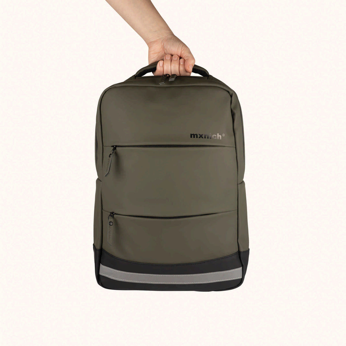 Mochila Urbana Impermeable Kaki con Compartimento para Portátil HUSH BACKPACK KHAKI