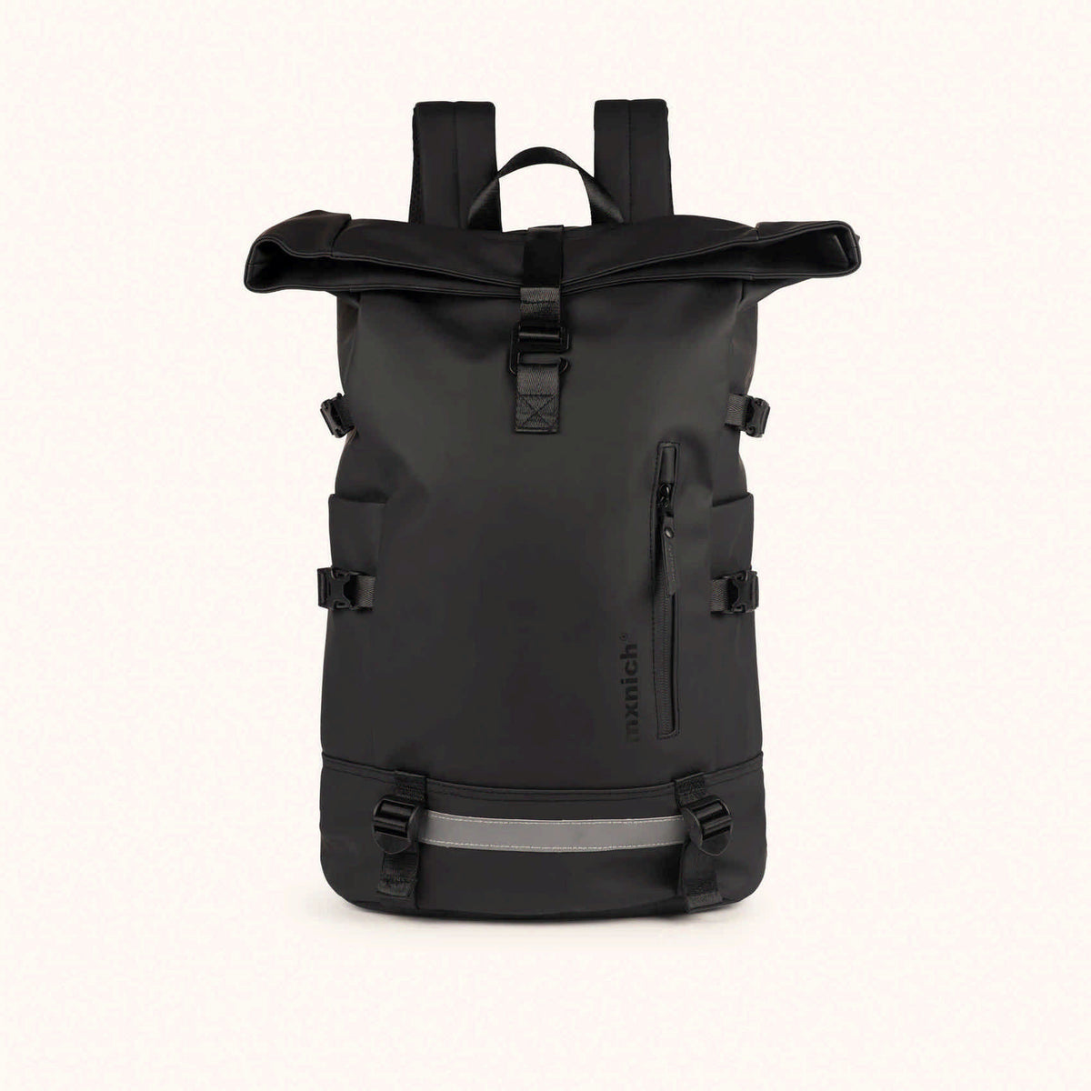Mochila Urbana Impermeable con Cierre Roll Top Negra HUSH ROLL BACKPACK BLACK