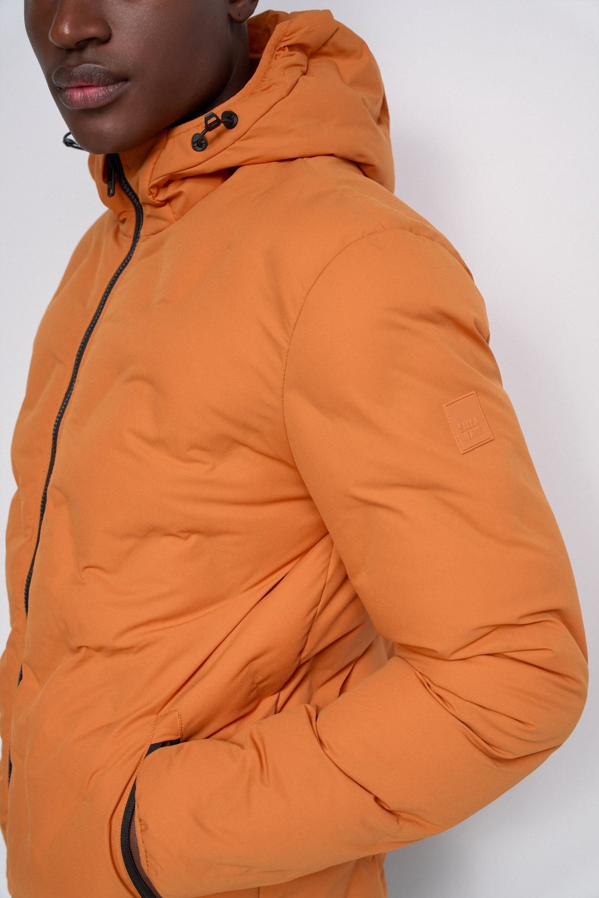 Chaqueta acolchada Salsa Puffer con capucha Naranja