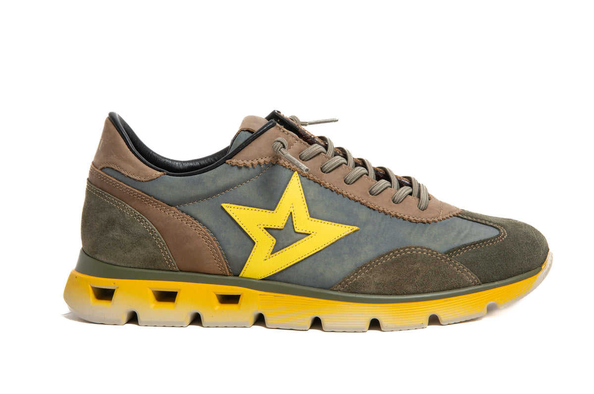 Zapatillas Cetti C-1259 ante used-militare Kaki/Amarillo