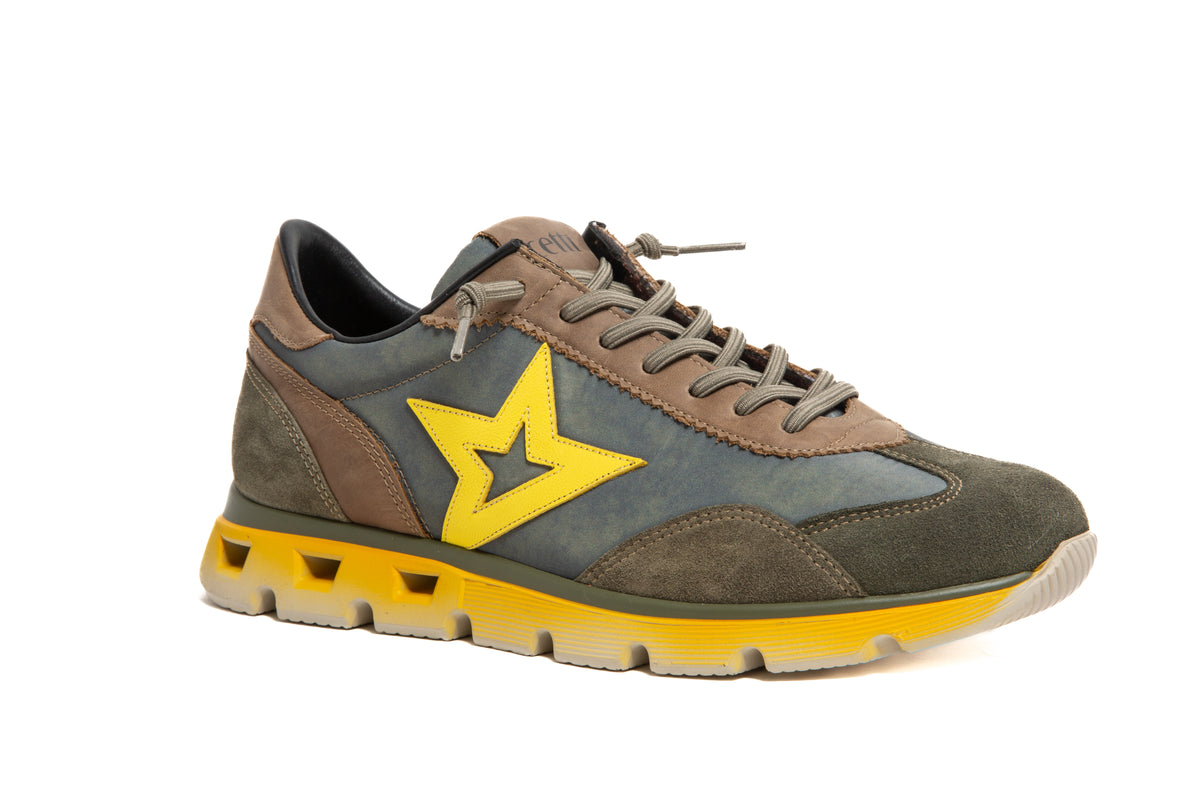 Zapatillas Cetti C-1259 ante used-militare Kaki/Amarillo