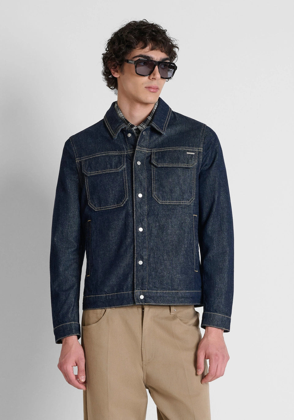 Abrigo "Ray" en denim azul slim fit