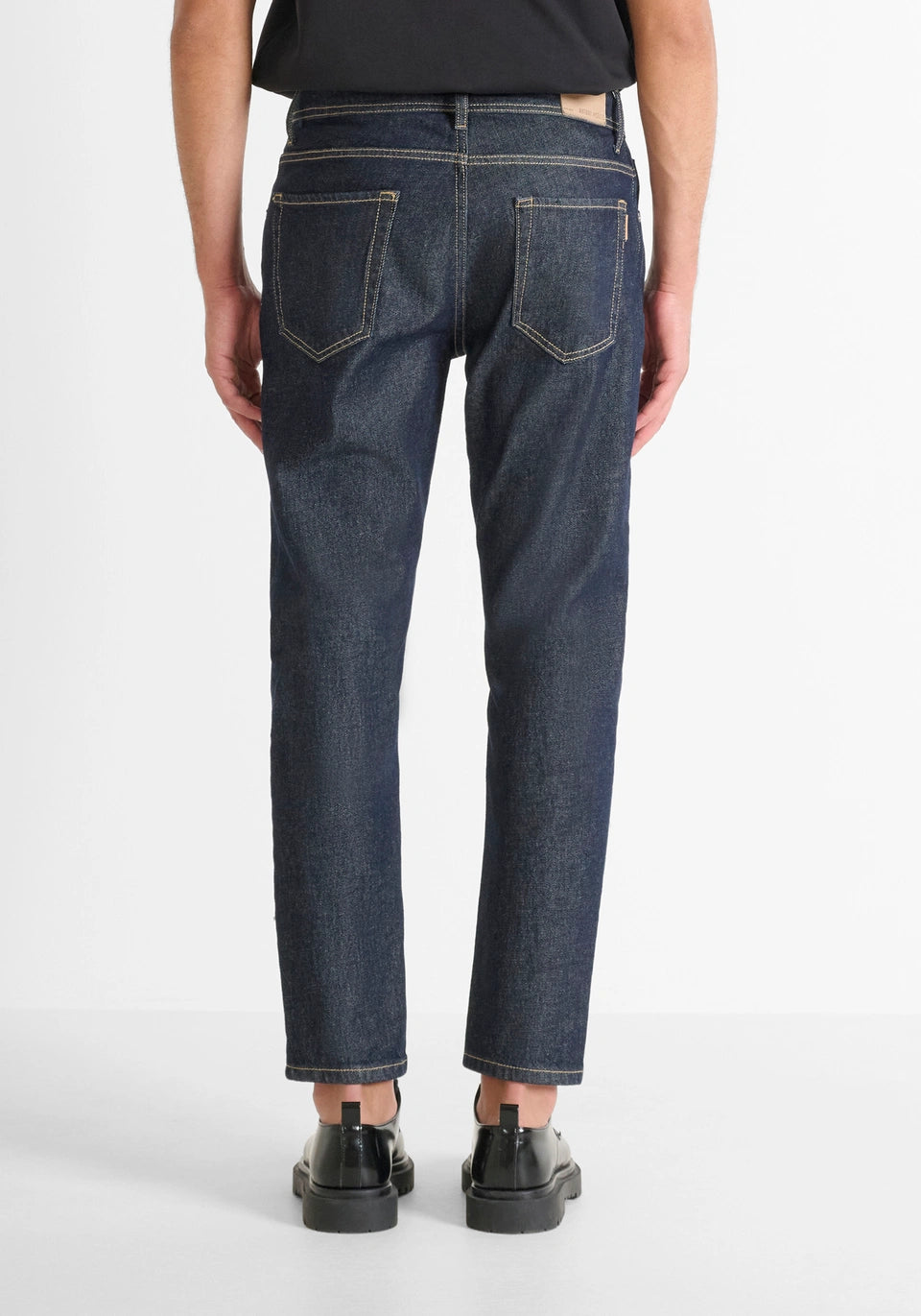 VAQUEROS SLIM FIT "ARGON" LARGO AL TOBILLO EN DENIM AZUL PROFUNDO