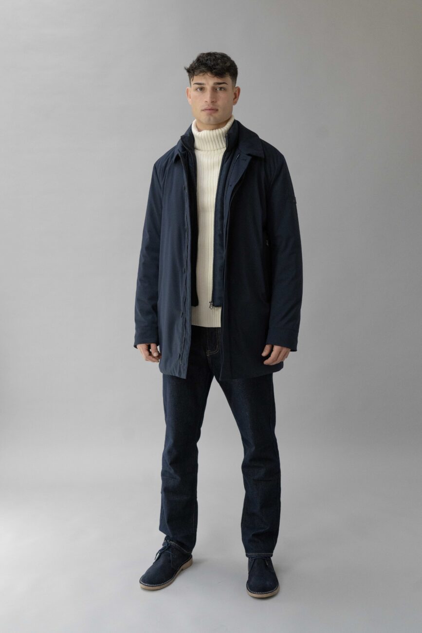 Abrigo impermeable azul marino Rihunik