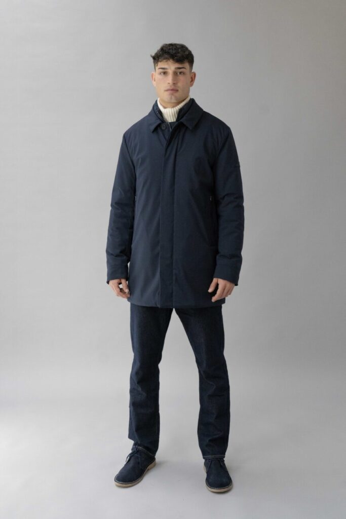 Abrigo impermeable azul marino Rihunik