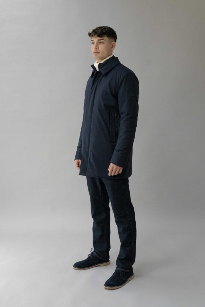 Abrigo impermeable azul marino Rihunik