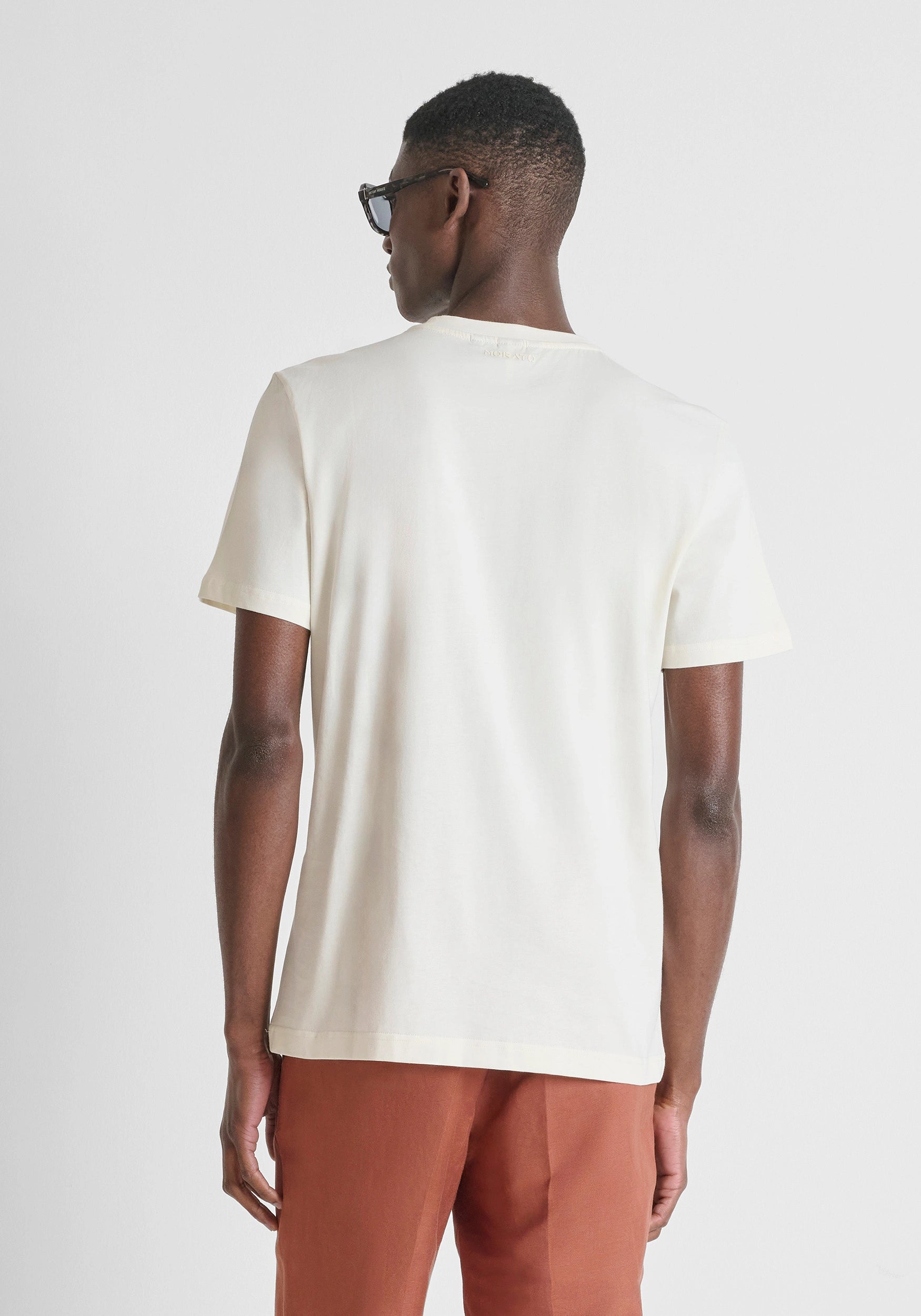 CAMISETA ANTONY MORATO REGULAR FIT DE PUNTO DE ALGODÓN CON ESTAMPADO BEIGE