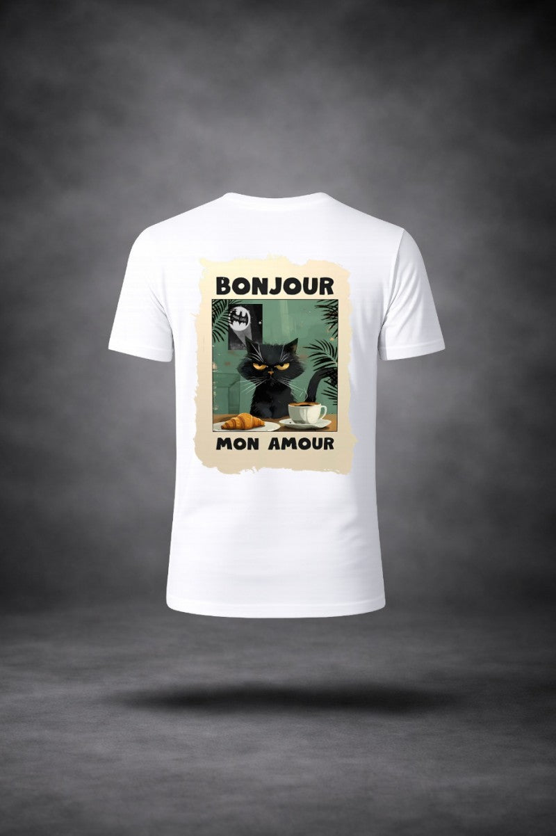 Camiseta pico LA SAL en blanco