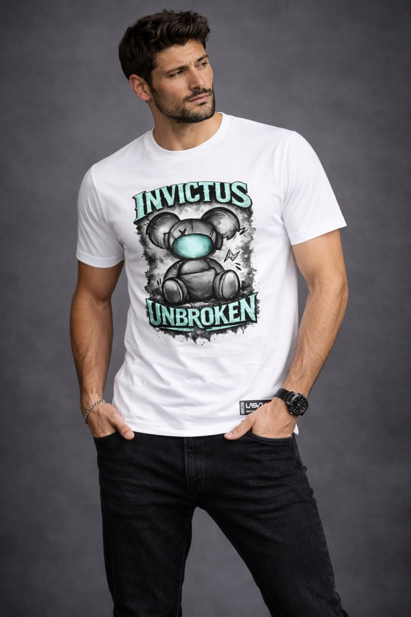 Camiseta de hombre LaSaL INVICTUS blanco