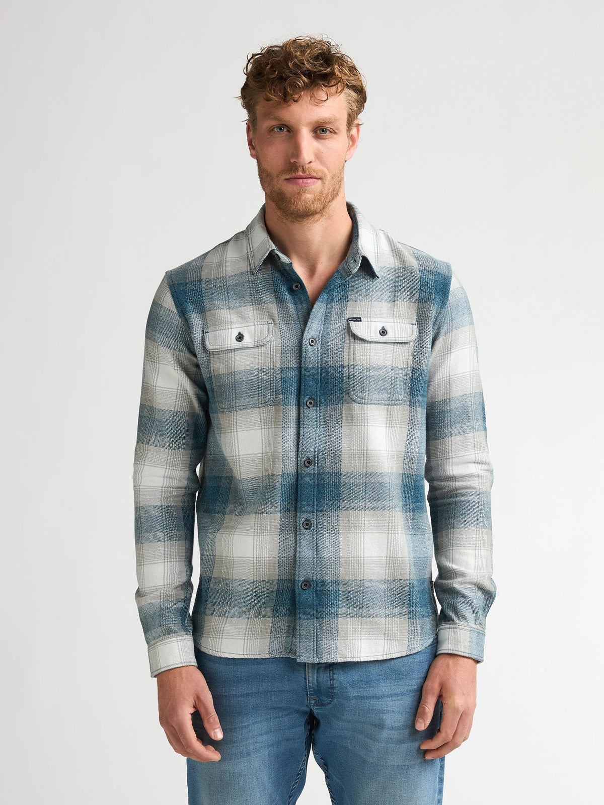 Camisa a cuadros de algodón ironmark
