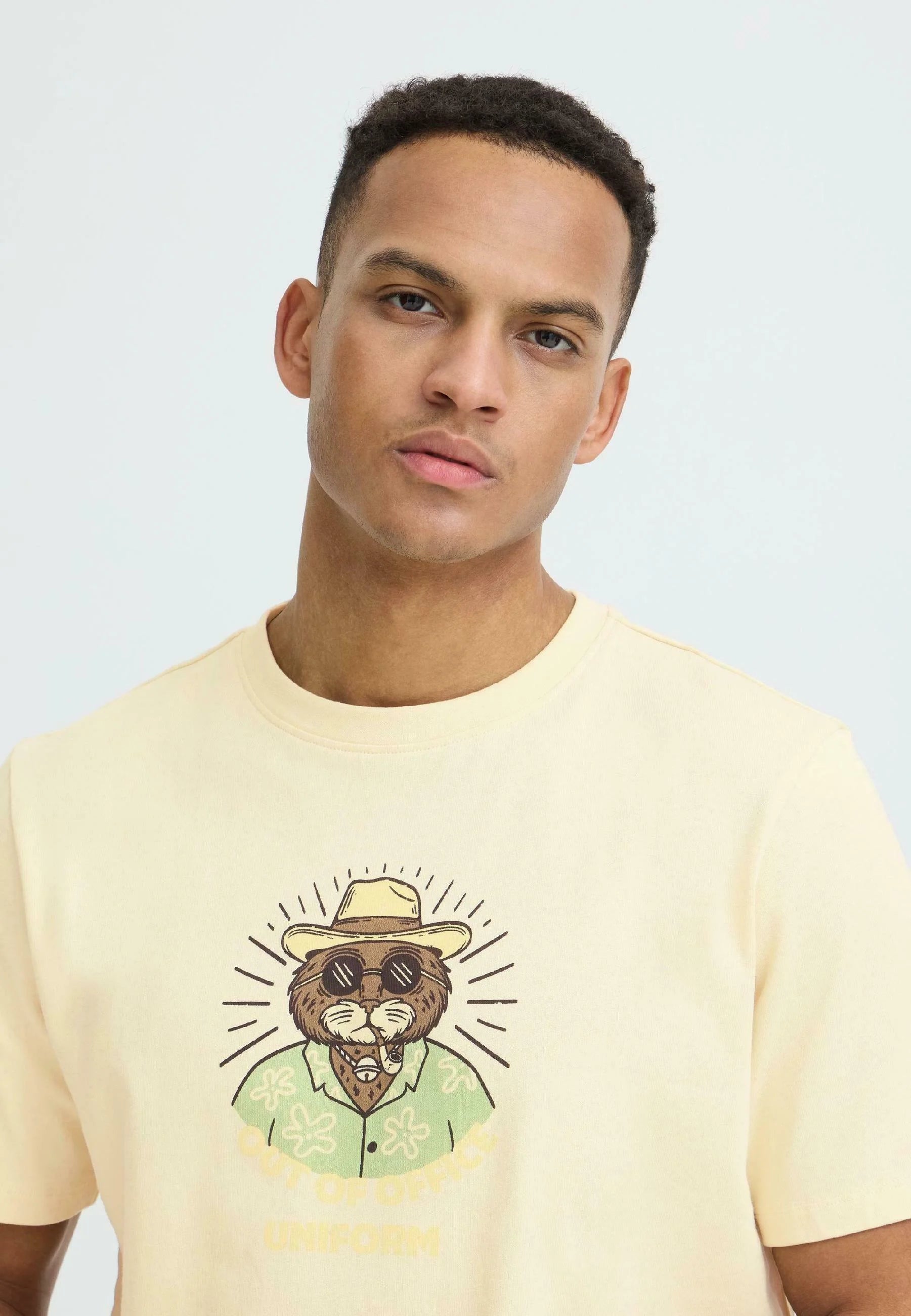 BHKARSTEN - Camiseta estampada - beaver bleachedsand