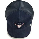 Gorra trucker azul marino buey Dead Denim The Farm de Goorin Bros.