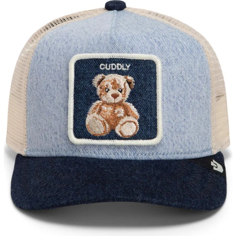 Gorra trucker azul marino oso de peluche Denim Cuddly Original Recipe Denim The Farm de Goorin Bros.
