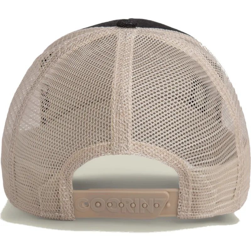 Gorra trucker negra calavera Cancelled Denim Skull The Farm de Goorin Bros.