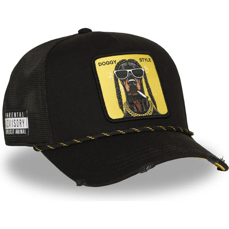 Gorra trucker negra Doggy Style HIP DOGGYB de Capslab