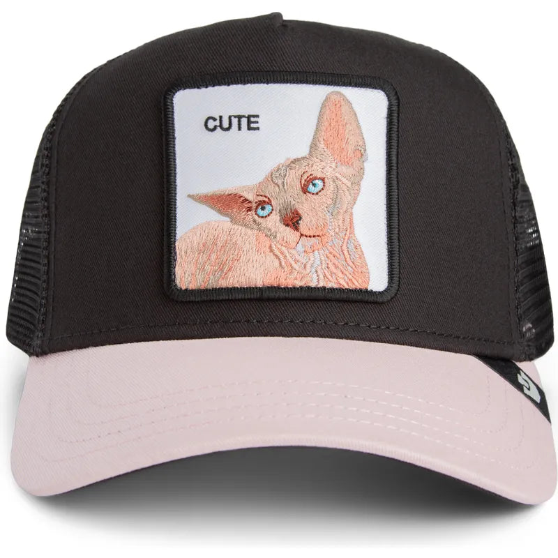 Gorra trucker negra gato Cute The Sphynx Sport The Farm de Goorin Bros.