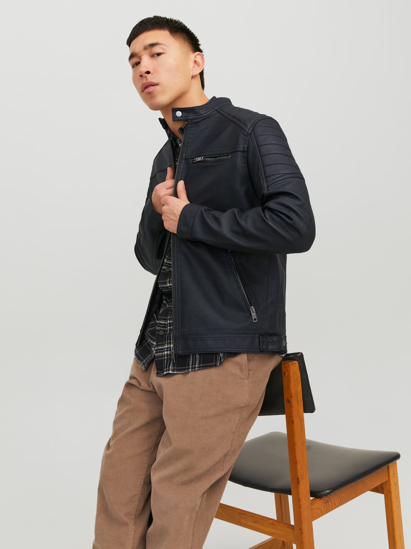 Chaqueta de gamuza sintética