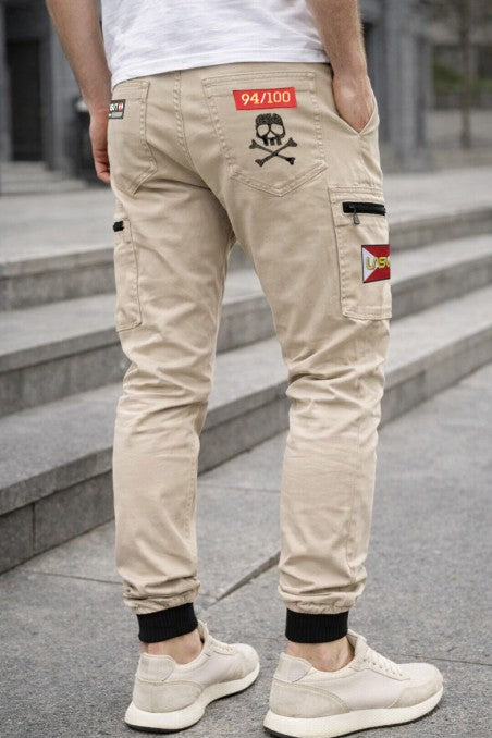 Jogger cargo LaSal Red beige