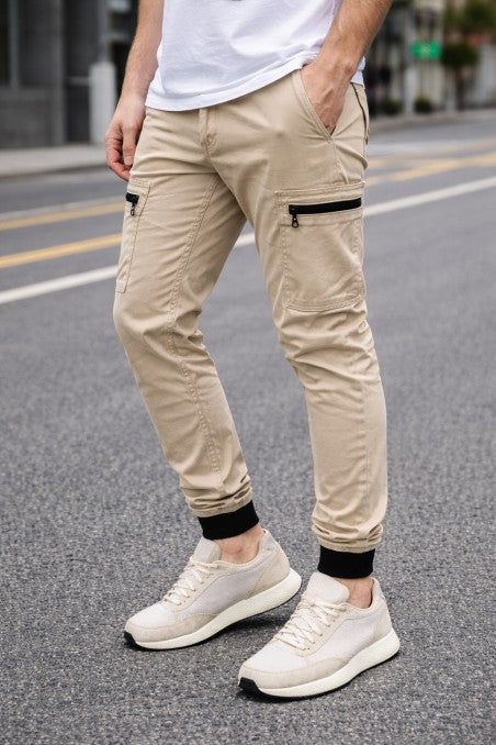 Jogger cargo LaSal Red beige