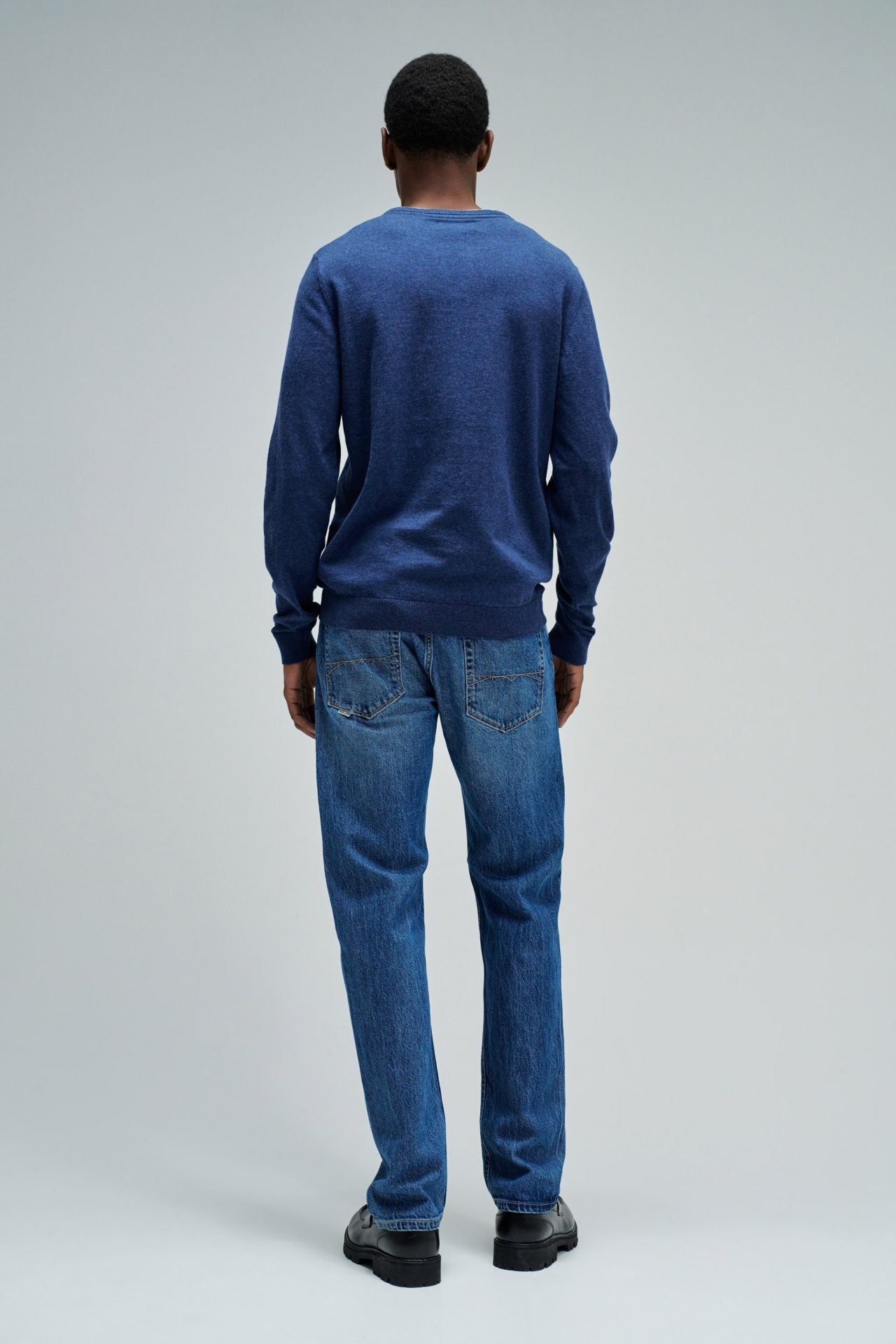 Jersey Salsa de punto con botones color Azul