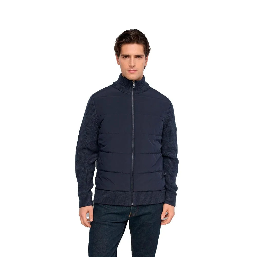 Chaqueta de punto Salsa con cremallera doble tejido Marino