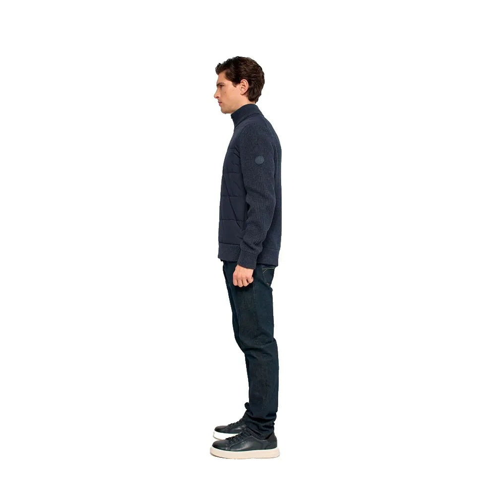 Chaqueta de punto Salsa con cremallera doble tejido Marino