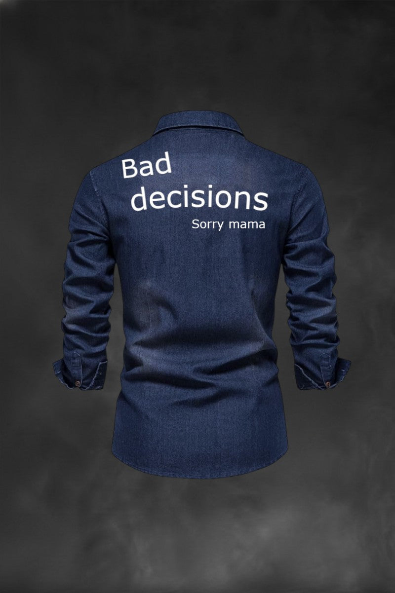 Sobrecamisa de hombre Lasal denim MAMA azul Medio