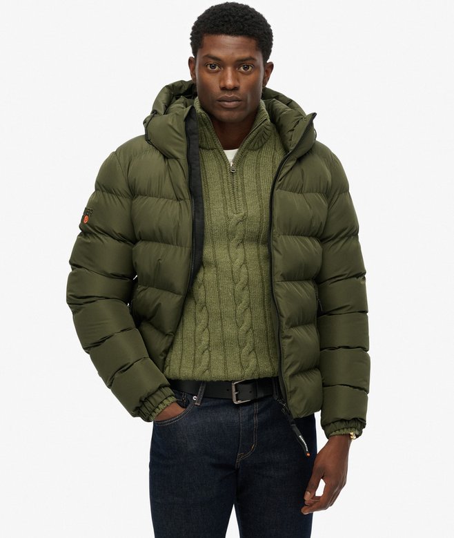 Chaqueta Acolchada Deportiva con Capucha