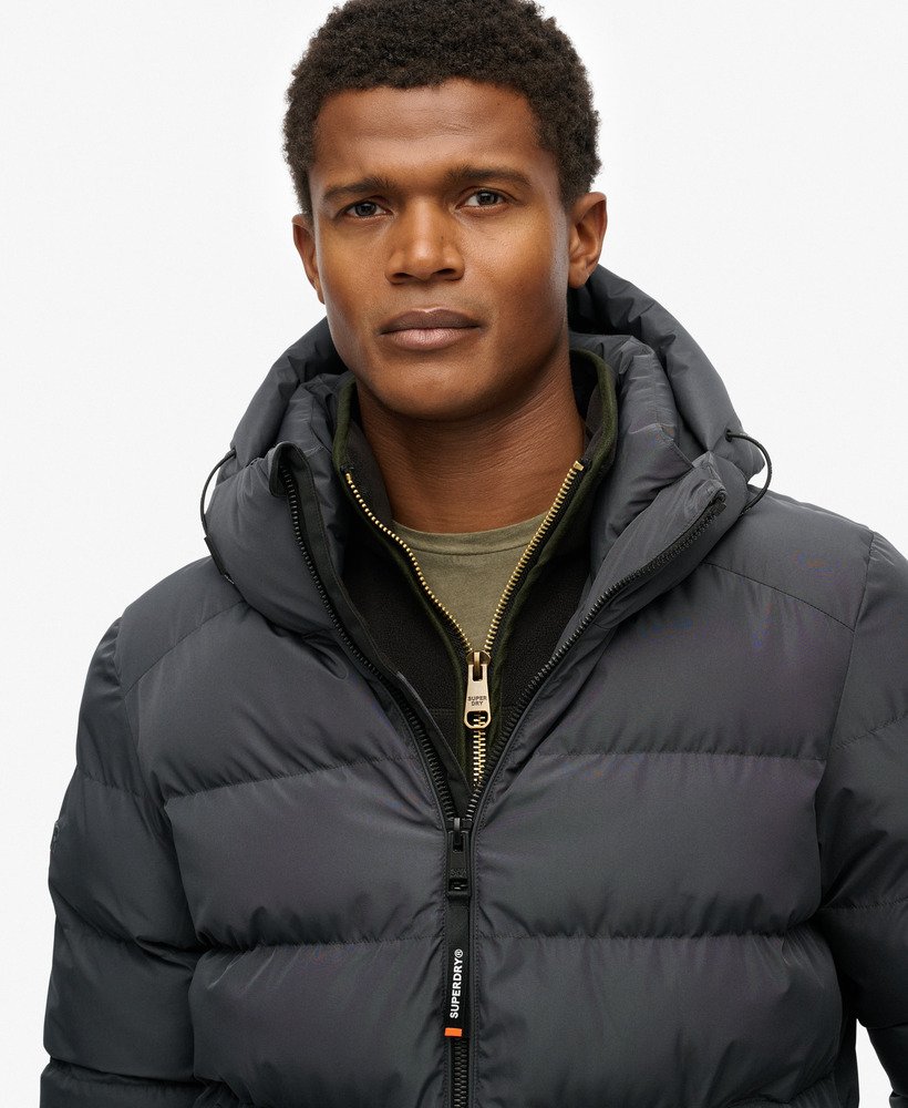 Chaqueta Acolchada Deportiva con Capucha Ebony