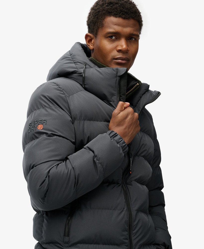 Chaqueta Acolchada Deportiva con Capucha Ebony